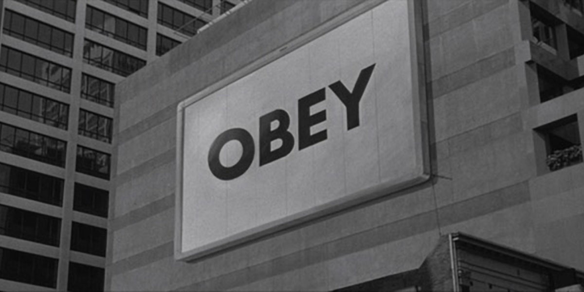 An OBEY billboard from They Live